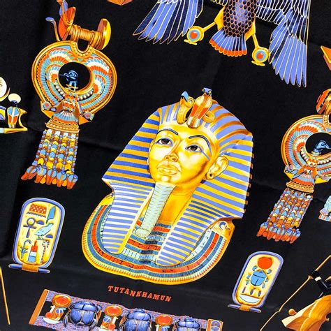 hermes king tut scarf|TUTANKHAMUN HERMES SILK SCARF by Vladimir .